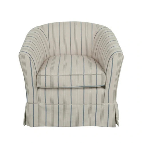 Fauteuil pivotant d'appoint, dossier rond moderne, tissu doux gris blanc