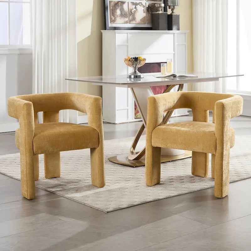 Comfortable Fabric Upholstered Dining Chair Set for Various Spaces