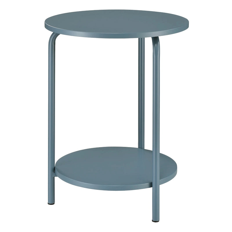 Table d'appoint en métal pour maison et bureau, coloris pierre bleue