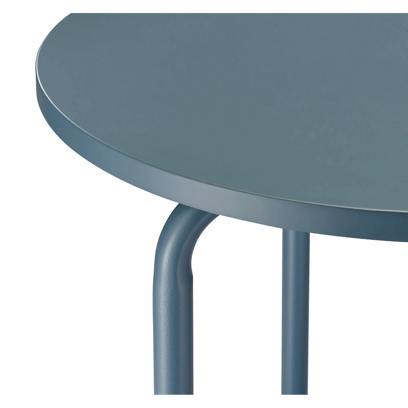 Table d'appoint en métal pour maison et bureau, coloris pierre bleue
