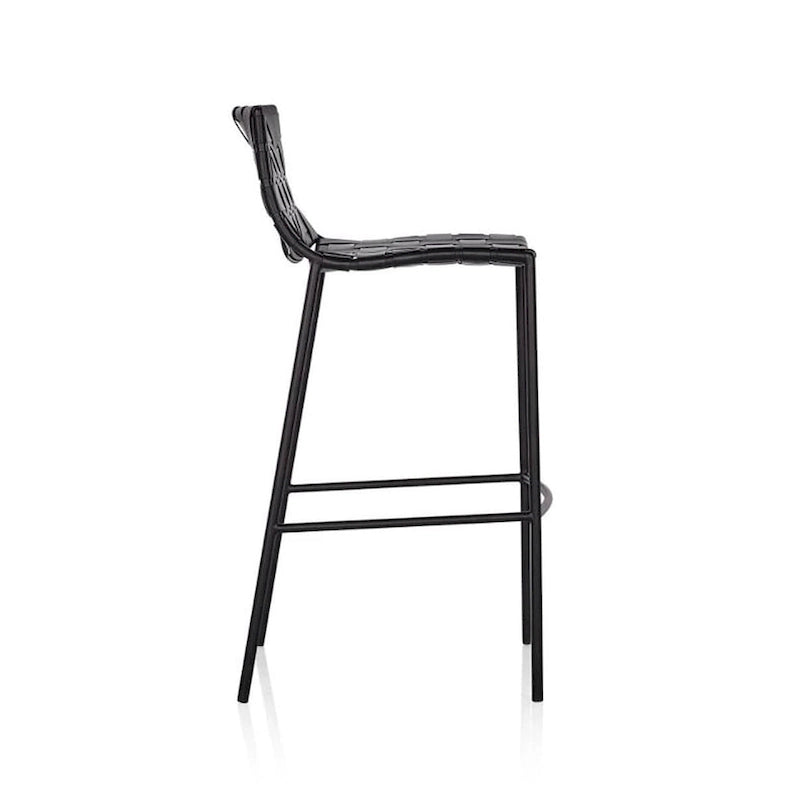 Tabouret de bar en cuir tressé style Mid-Century (26 pouces / 30 pouces) (unité)
