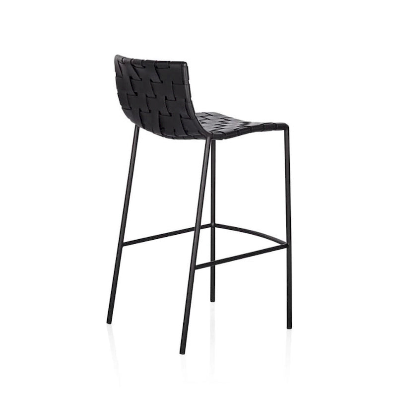 Tabouret de bar en cuir tressé style Mid-Century (26 pouces / 30 pouces) (unité)
