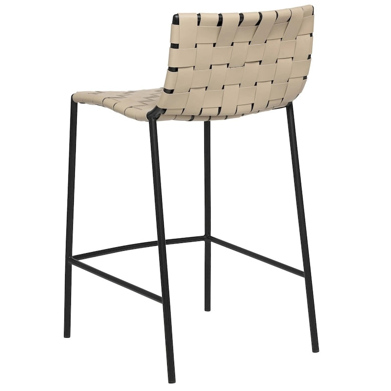 Tabouret de bar en cuir tressé style Mid-Century (26 pouces / 30 pouces) (unité)