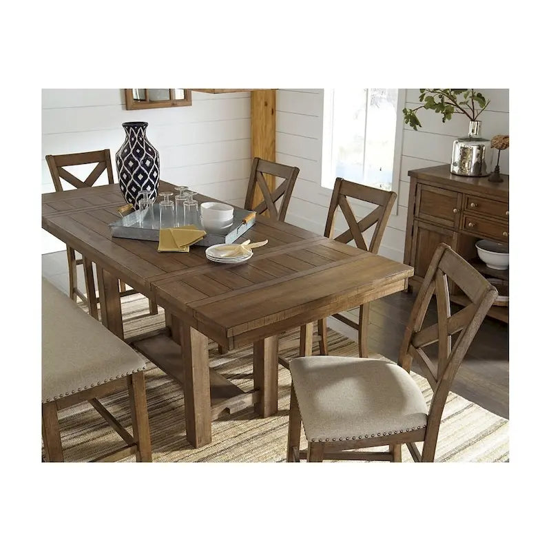 Table haute extensible - Brun grisâtre - 36 L x 86 P x 36 H
