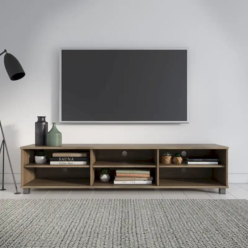 Meuble TV moderne bas, pour téléviseurs jusqu'à 85 pouces