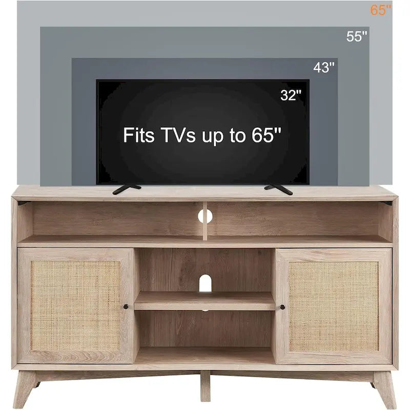 Meuble TV moderne du milieu du siècle, meuble TV haut, console TV