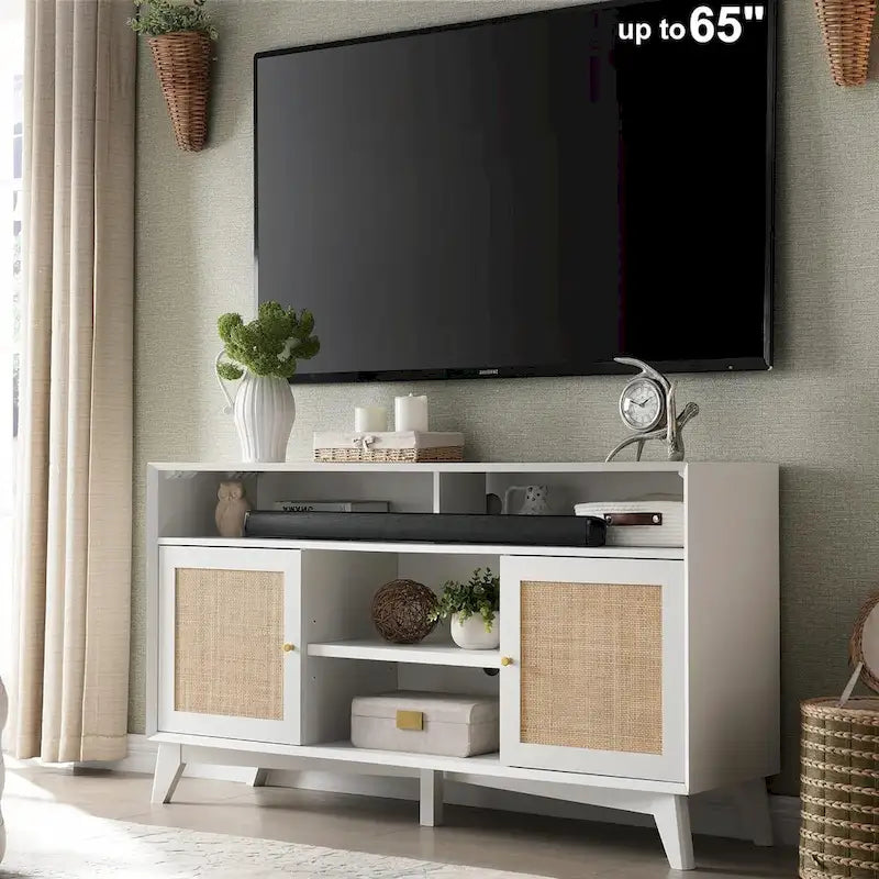 Meuble TV moderne du milieu du siècle, meuble TV haut, console TV