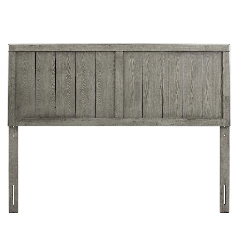 Tête de lit style champêtre pour lit queen en bois gris