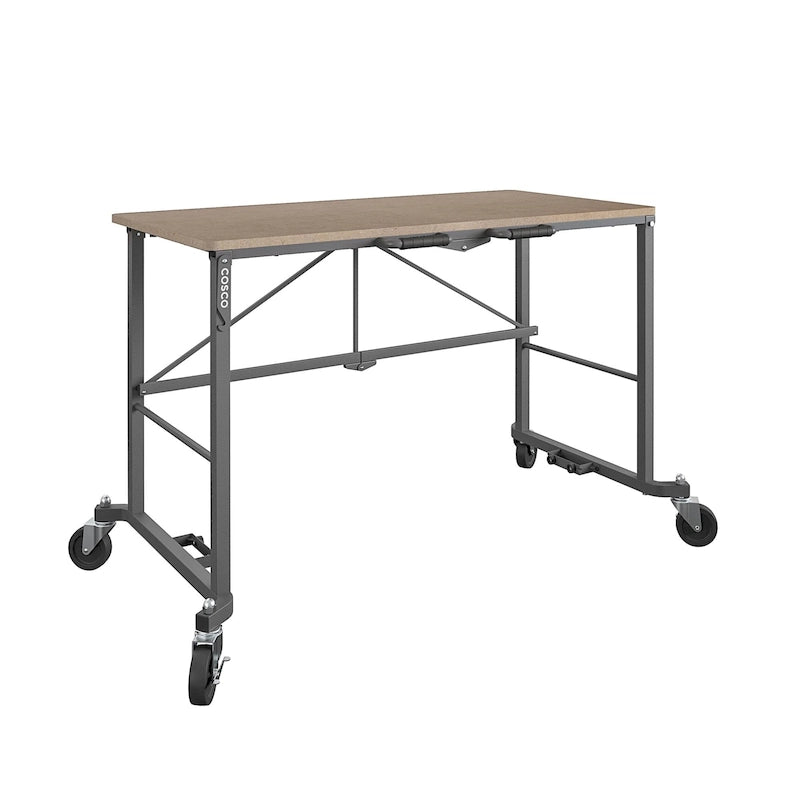 Bureau de travail pliant portable avec plateau en MDF