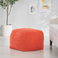 Pouf moderne en chenille microfibre
