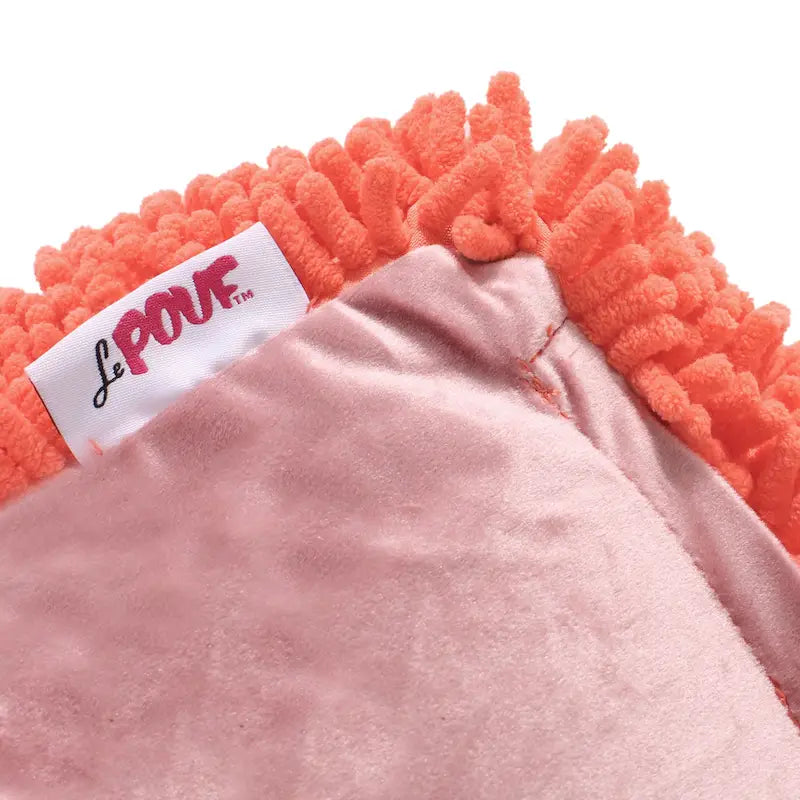 Pouf moderne en chenille microfibre