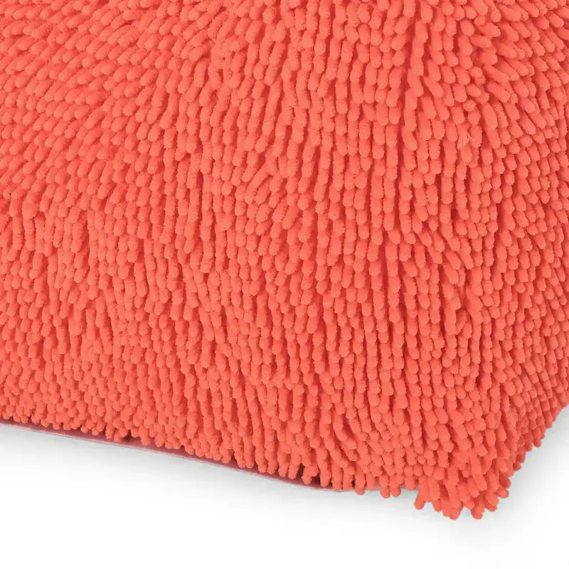 Pouf moderne en chenille microfibre