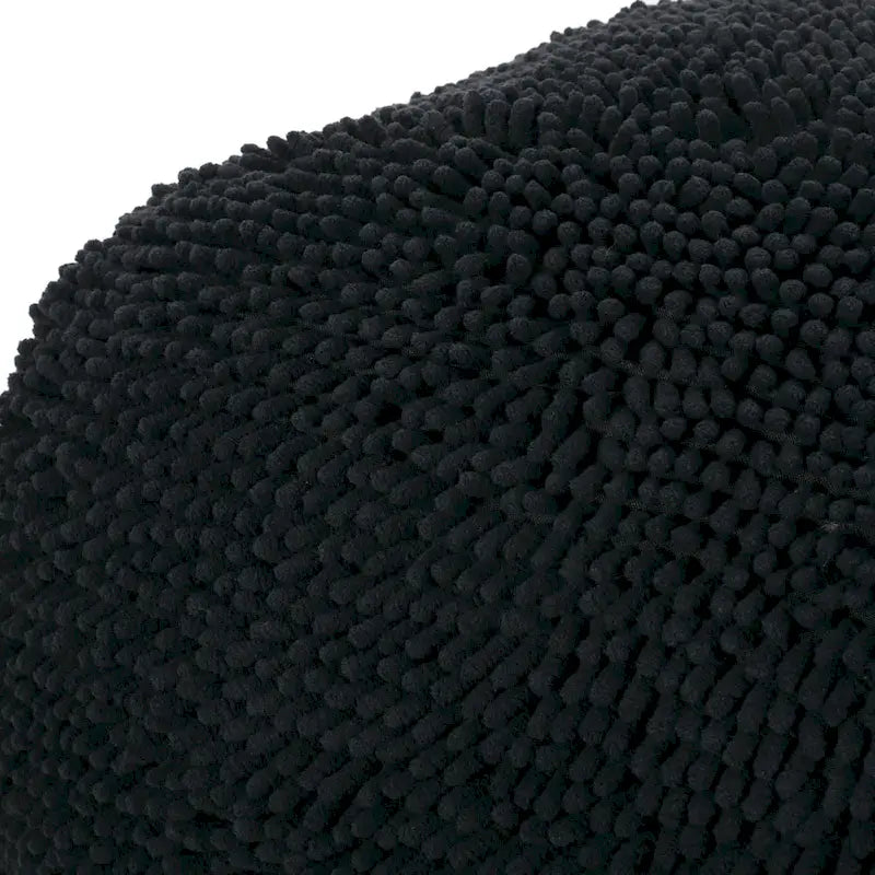 Pouf moderne en chenille microfibre