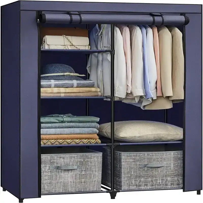 Organisateur de rangement pour vêtements avec 6 étagères - 17,7P x 34,6L x 66,1H