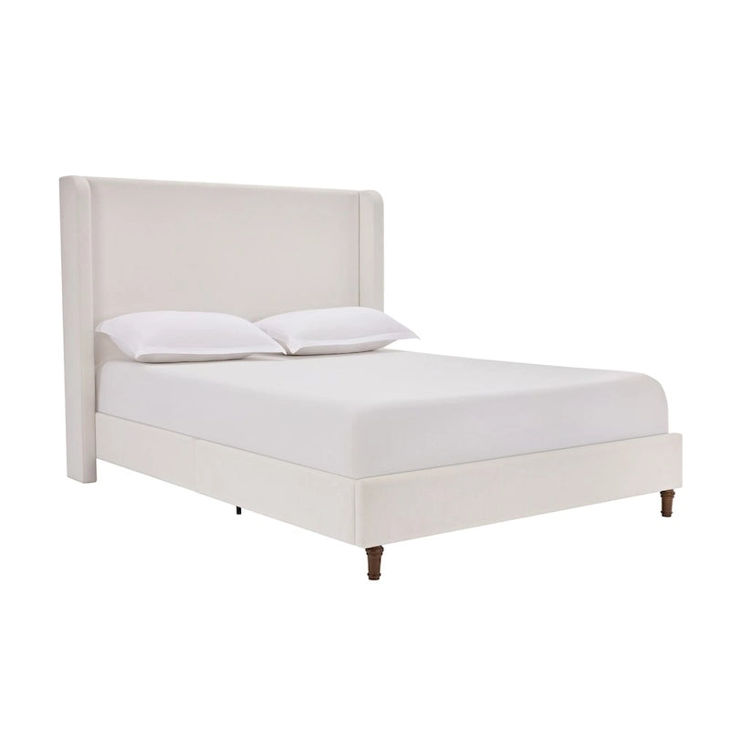 Lit capitonné à tête de lit haute, élégance et simplicité pour la chambre à coucher
