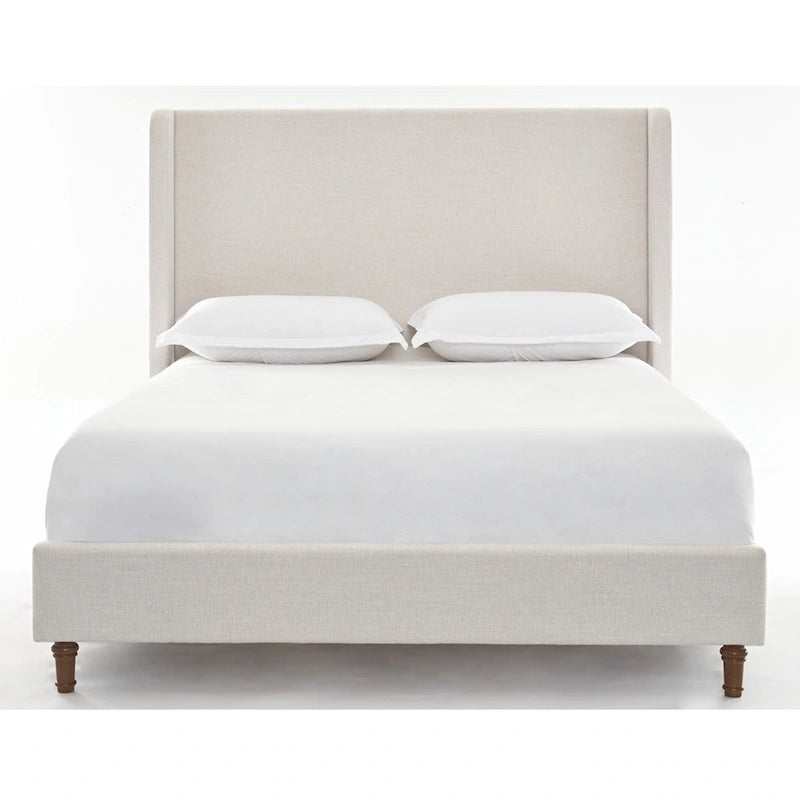 Lit capitonné à tête de lit haute, élégance et simplicité pour la chambre à coucher