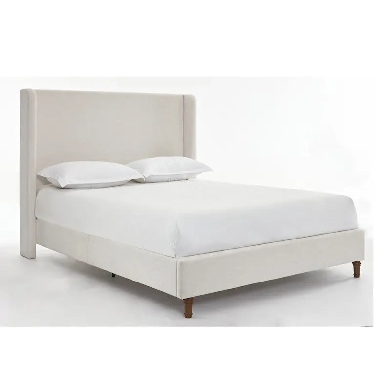 Lit capitonné à tête de lit haute, élégance et simplicité pour la chambre à coucher