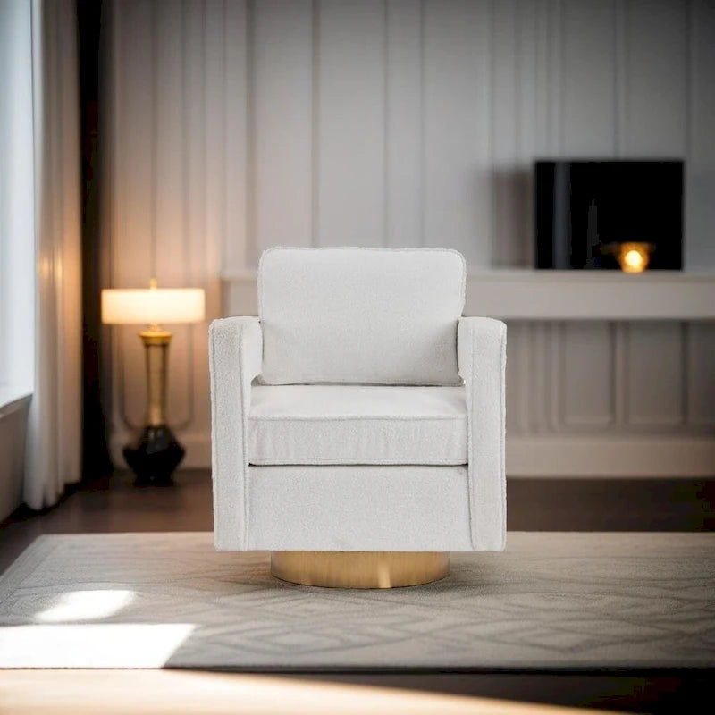 360 Degree Swivel Club Modern Accent Single Sofa Chair
