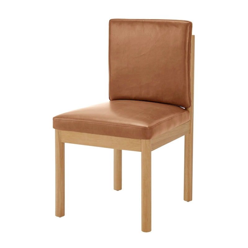 Chaise de salle à manger en simili cuir (lot de 2)