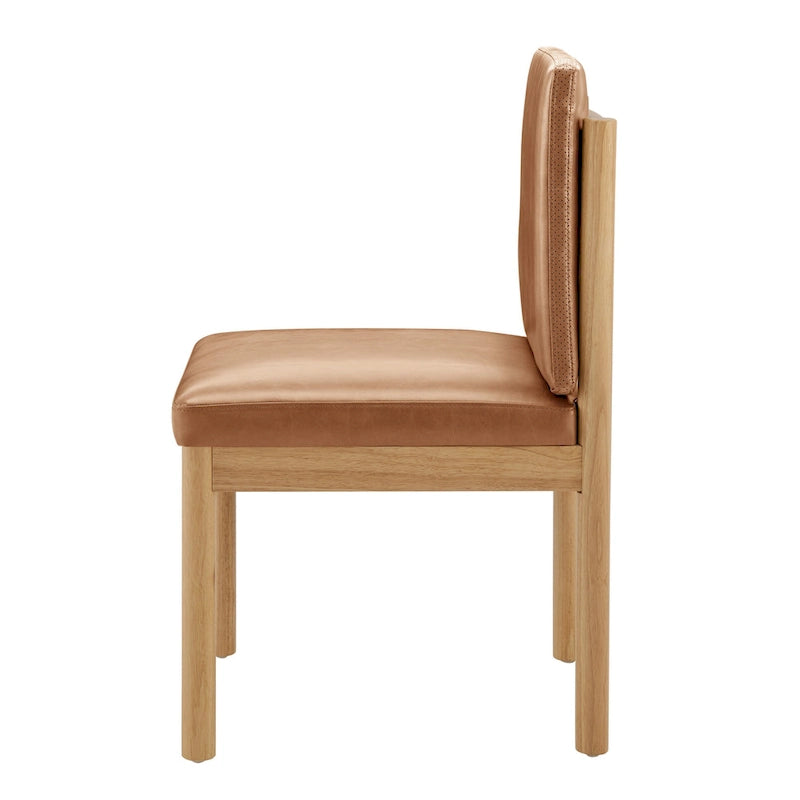 Chaise de salle à manger en simili cuir (lot de 2)