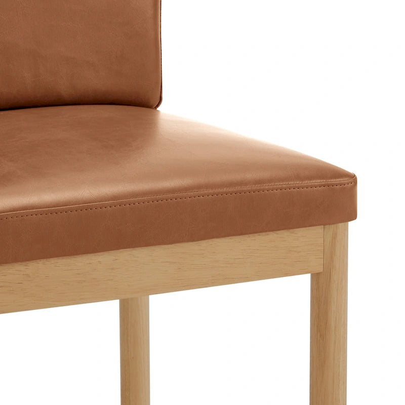 Chaise de salle à manger en simili cuir (lot de 2)