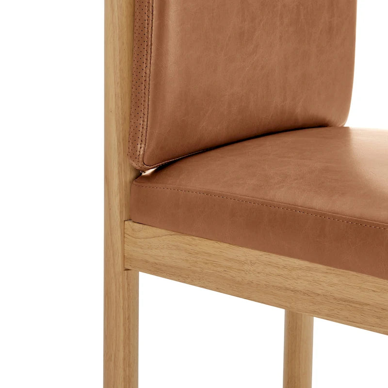 Chaise de salle à manger en simili cuir (lot de 2)