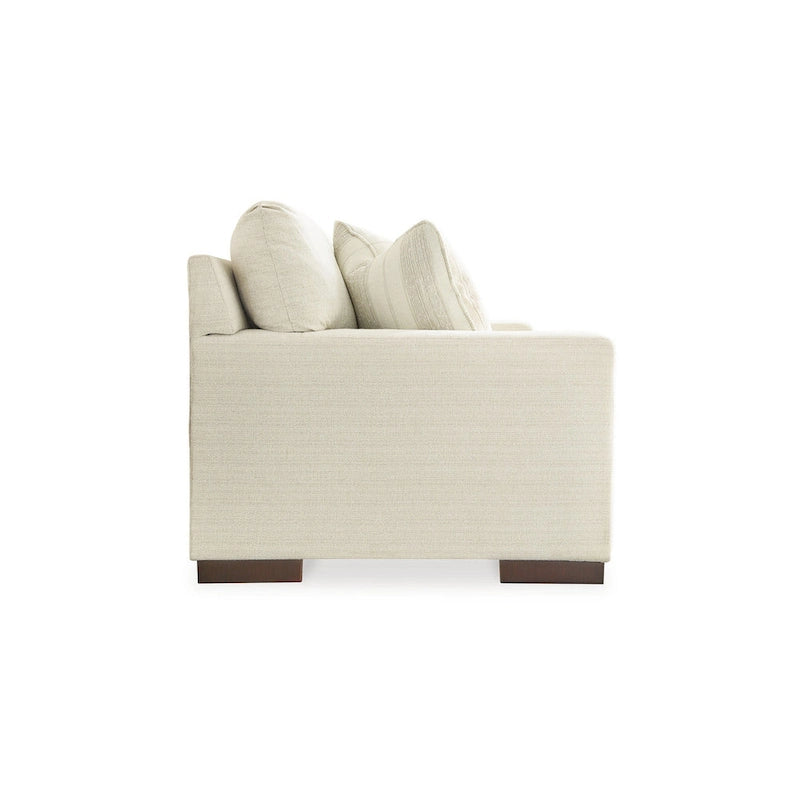 Canapé de 96 pouces, 4 coussins décoratifs, coussin surdimensionné, polyester beige