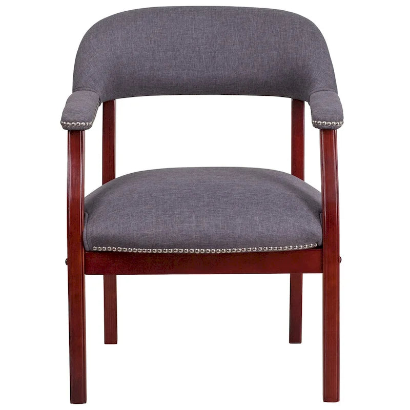 Chaise de conférence avec bande cloutée décorative